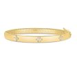 14K Trilogy Diamond Bangle For Sale