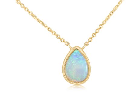 14K Yellow Gold Australian Opal Neckpiece Discount