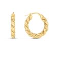 14K Rope Hoop Earrings Hot on Sale