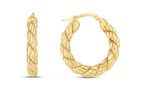 14K Rope Hoop Earrings Hot on Sale