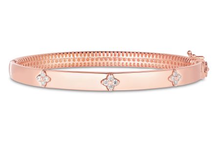 14K Trilogy Diamond Bangle Cheap