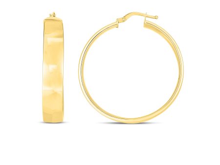 14K 35mm Wedding Band Hoops Cheap