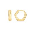 14K Bamboo Huggie Hoops Discount