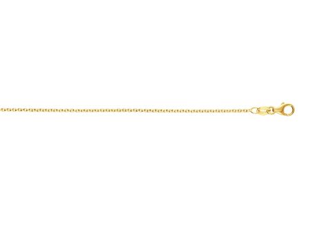 14K Gold 1.3mm Round Cable Chain Online now