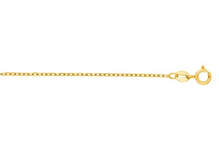 14K Gold 1.2mm Open Cable Chain Discount