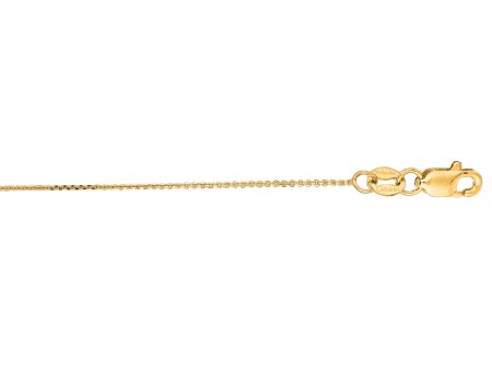 14K Gold .5mm Diamond Cut Flat Cable Chain Online now