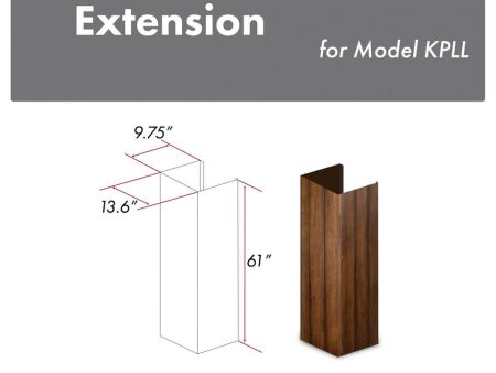 ZLINE 61 in.Wooden Chimney Extension for Ceilings up to 12 ft. (KPLL-E) For Discount