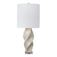 Sagebrook Home Ceramic 38 in. Twist Table Lamp in White For Discount