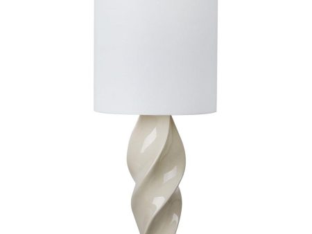 Sagebrook Home Ceramic 38 in. Twist Table Lamp in White For Discount