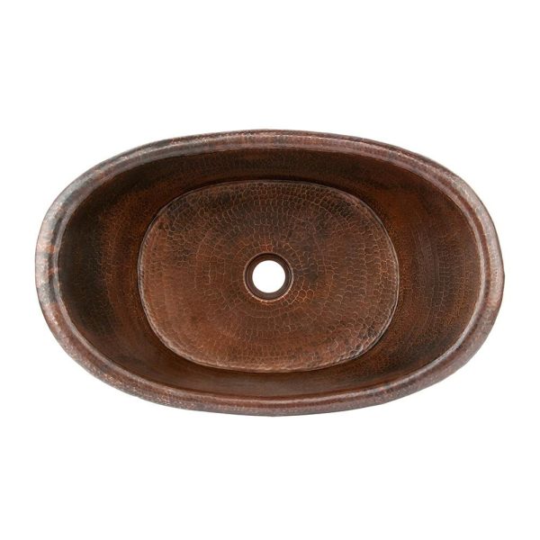 Premier Copper 20 in. Bathtub Vessel Hammered Copper Sink (VBT20DB) on Sale