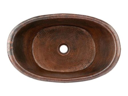 Premier Copper 20 in. Bathtub Vessel Hammered Copper Sink (VBT20DB) on Sale