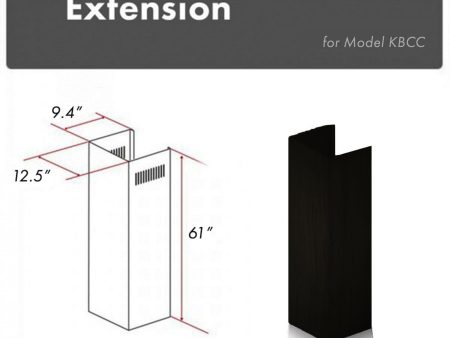 ZLINE 61 in. Wooden Chimney Extension for Ceilings up to 12.5 ft. (KBCC-E) Supply