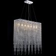 7PM Modern Rectangle Island Crystal Chandelier Pendant Lamp Light Fixture 7 Lights Required for Dining Room Kitchen Flush Mount L32  x W9.5  x H32  Cheap