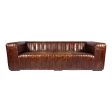 Moe s Home Collection Castle Sofa Cappuccino Brown Leather For Discount