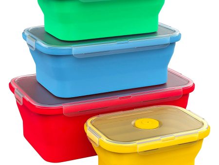 Vremi Silicone Food Storage Containers - Microwave and Freezer Safe Sale