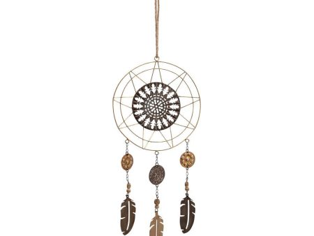 Sagebrook Home Metal 24 in. Dream Catcher Feather Wall Decor For Sale