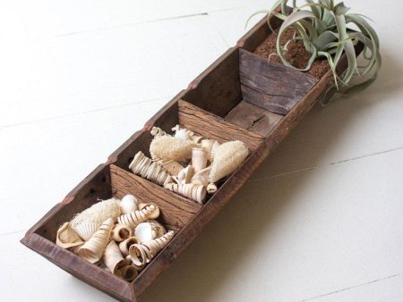 Kalalou Four Section Recycled Wood Succulent Tray Discount