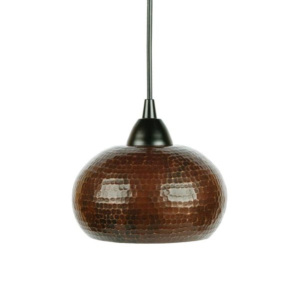 Premier Copper Hammered Copper Globe Pendant Light (L600DB) Fashion