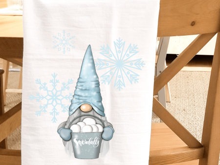 Snowball Gnome Kitchen Towel For Sale