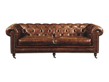 Moe s Home Collection Birmingham Sofa Cappuccino Brown Leather For Cheap