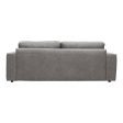 Moe s Home Collection Hansen Leather Sofa Concrete Gray Supply