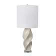 Sagebrook Home Ceramic 38 in. Twist Table Lamp in White For Discount