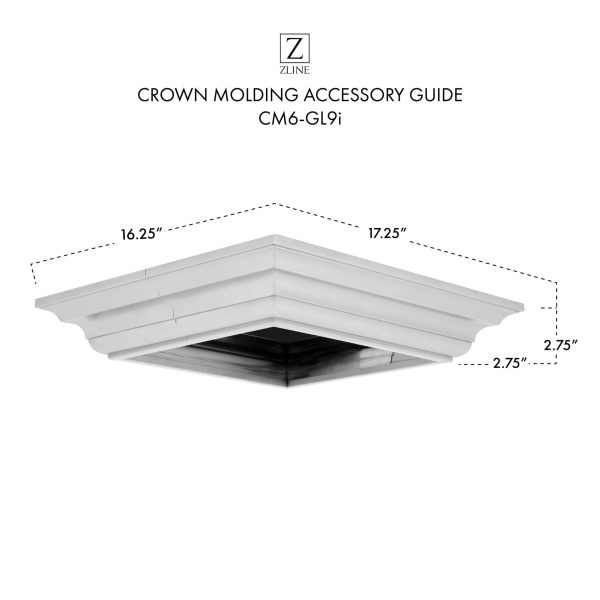 ZLINE Crown Molding Profile 6 for Island Mount Range Hood (CM6-GL9i) Cheap