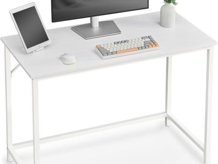 VASAGLE Computer Desk, Gaming Desk, Home Office Desk, for Small Spaces, 19.7 x 31.5 x 29.5 Inches, Modern Style, Metal Frame, Maple White ULWD038W44 For Discount