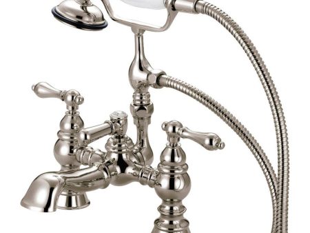 Kingston Brass Heritage Deck Mount Tub Faucet with Hand Shower Sale