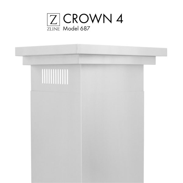 ZLINE Crown Molding #4 For Wall Range Hood (CM4-687) For Discount