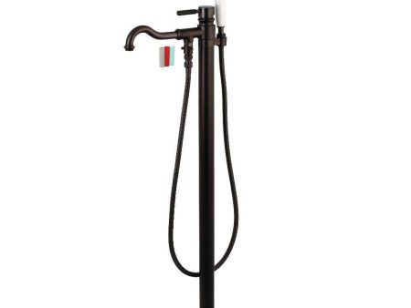 Kingston Brass Kaiser Freestanding Tub Faucet with Hand Shower For Sale