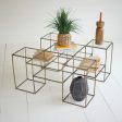 Kalalou Glass And Antique Brass Cube Accent Table Online Sale