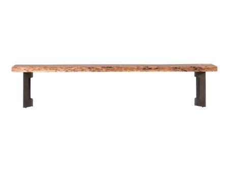 Moe s Home Collection Bent Bench Large Smoked Online now