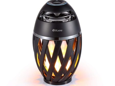 DIKAOU Led flame table lamp, Torch atmosphere Bluetooth speakers&Outdoor Portable Stereo Speaker with HD Audio and Enhanced Bass,LED flickers warm yellow lights BT4.2 for iPhone iPad  Android Online now