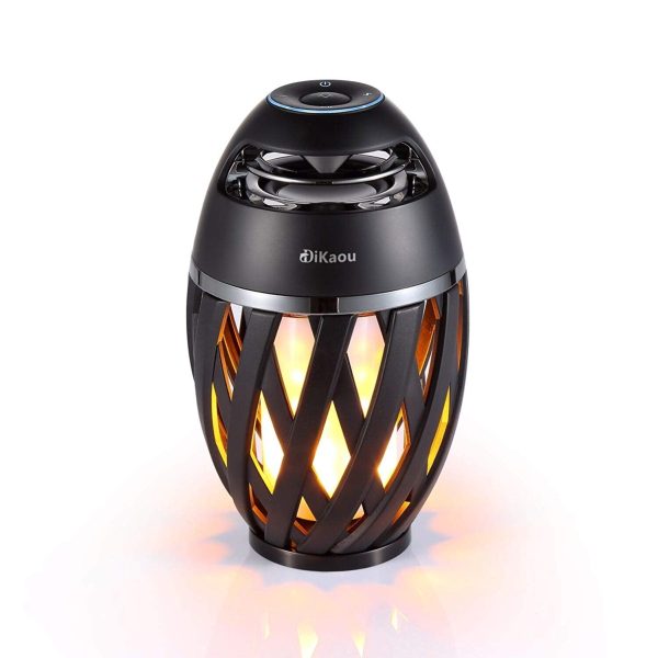 DIKAOU Led flame table lamp, Torch atmosphere Bluetooth speakers&Outdoor Portable Stereo Speaker with HD Audio and Enhanced Bass,LED flickers warm yellow lights BT4.2 for iPhone iPad  Android Online now