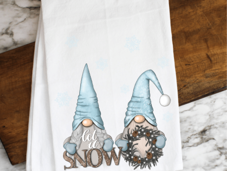 Winter Wreath Gnome Kitchen Towel Cheap