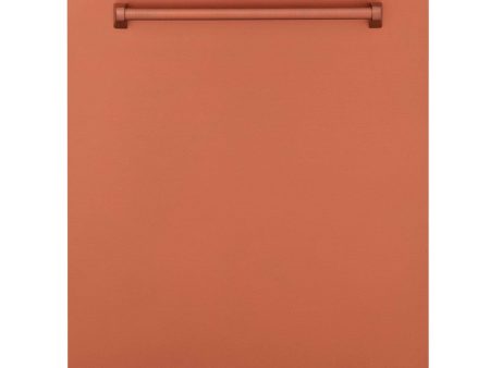 ZLINE 24 in. Monument Series 3rd Rack Top Touch Control Dishwasher in Copper with Stainless Steel Tub, 45dBa (DWMT-C-24) Cheap