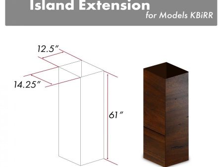 ZLINE 61 in. Wooden Chimney Extension for Ceilings up to 12.5 ft. (KBiRR-E) Online Hot Sale