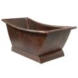 Premier Copper 67 in. Hammered Copper Canoa Single Slipper Bathtub (BTSC67DB) on Sale