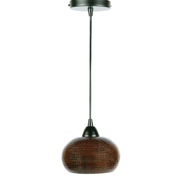 Premier Copper Hammered Copper Globe Pendant Light (L600DB) Fashion