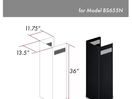 ZLINE 1-36 in. Chimney Extension for 9 ft. to 10 ft. Ceilings (1PCEXT-BS655N) Supply