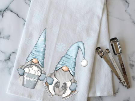 Snowballs & Skates Gnome Kitchen Towel For Discount