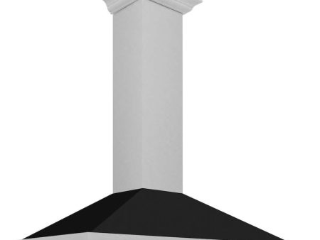 ZLINE Autograph Edition 48 in. Convertible Fingerprint Resistant DuraSnow® Stainless Steel Range Hood with Black Matte Shell and Accent Handle (KB4SNZ-BLM48) Online Hot Sale