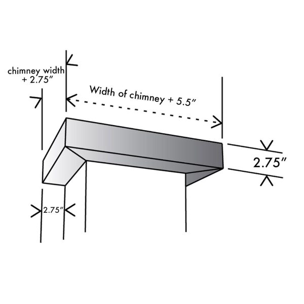 ZLINE Crown Molding Profile 2 for Wall Mount Range Hood (CM2-455 476 477 667 697) Online Hot Sale