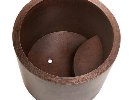 Premier Copper 45 in. Hammered Copper Japanese Style Soaker Bathtub (BTR45DB) Online Sale