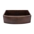 Premier Copper 33 in. Hammered Copper Rounded Apron Front Single Basin Kitchen Sink (KASRDB33249) Online Hot Sale