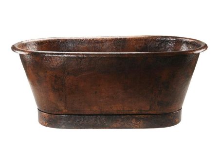 Premier Copper 72 in. Hammered Copper Modern Style Bathtub (BTM72DB) Supply