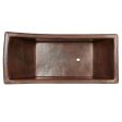 Premier Copper 67 in. Hammered Copper Canoa Single Slipper Bathtub (BTSC67DB) on Sale