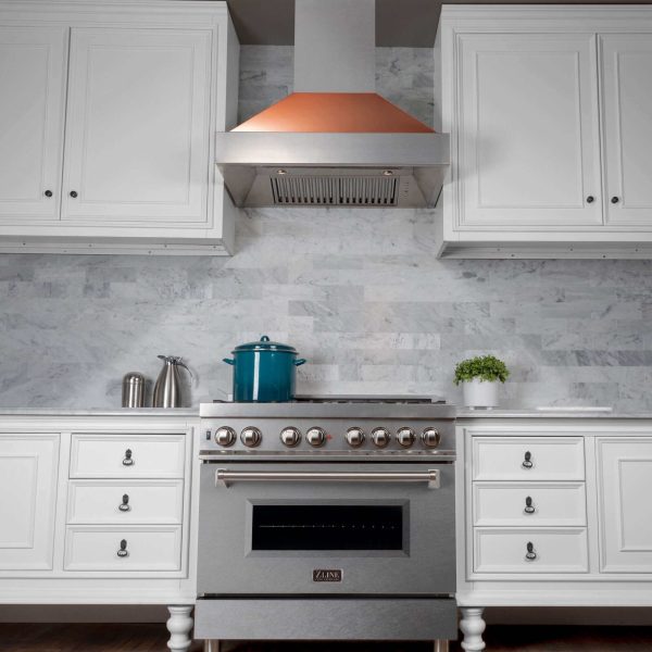 ZLINE Ducted Fingerprint Resistant Stainless Steel Range Hood with Copper Shell (8654C) Online Sale