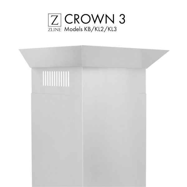 ZLINE Crown Molding 3 For Wall Range Hood (CM3-KB KL2 KL3) Online Sale